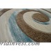 Ivy Bronx Mccampbell 3D Abstract Brown/Blue Area Rug PLRG1197